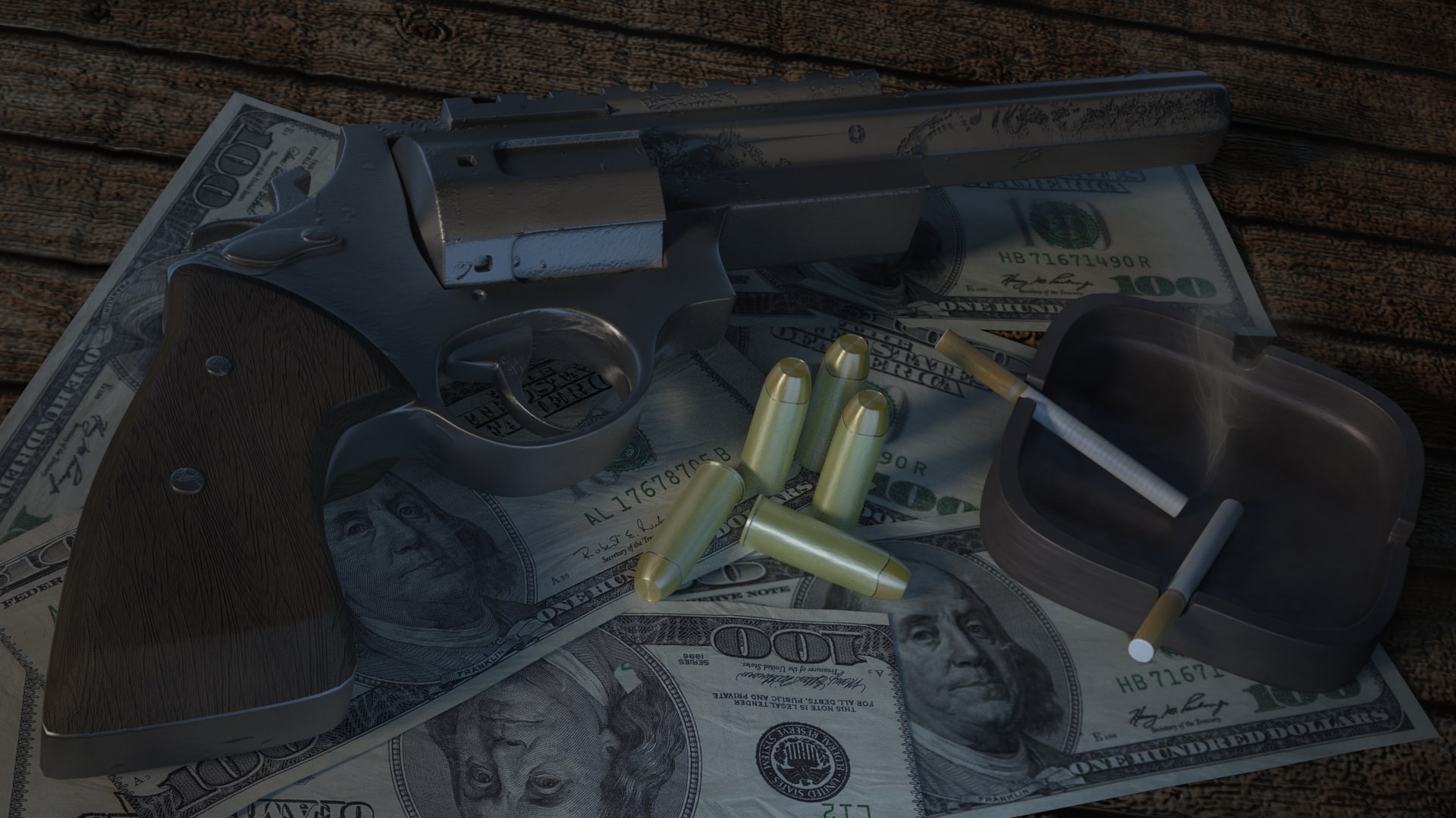 3D Revolver 3D Model