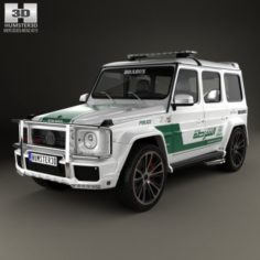 Mercedes-Benz G-class Brabus G700 Widestar Police Dubai 2013 3D Model