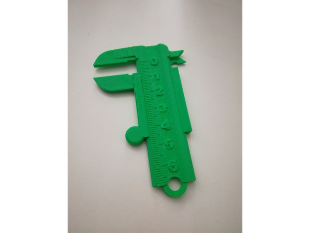 simple key chain calliper 3D Print Model