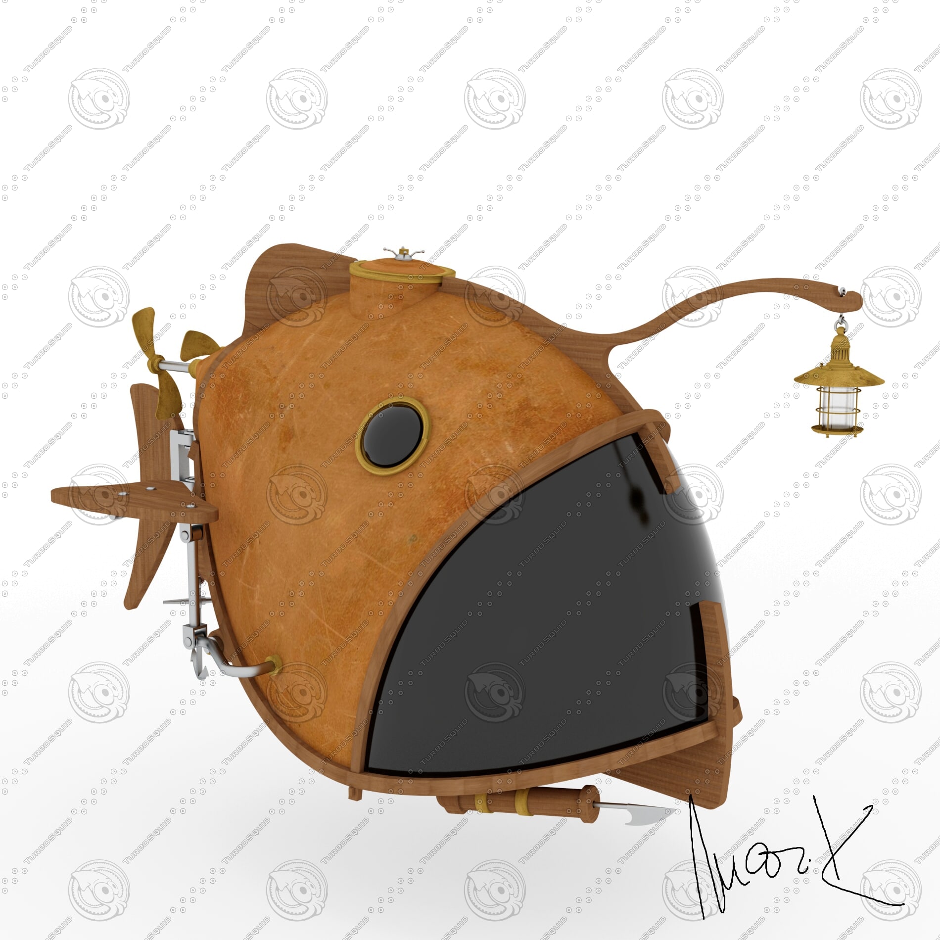 Submarine Monkfish 3D Model
