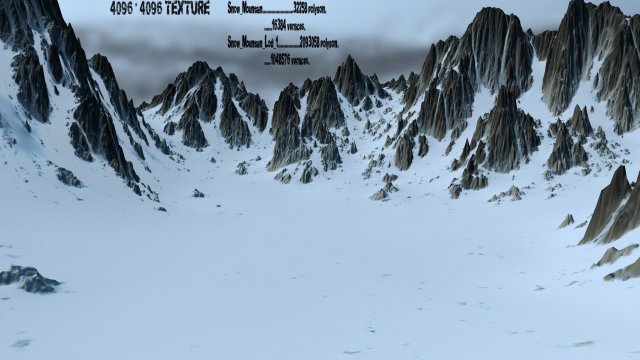Snow Mountain 3D Model