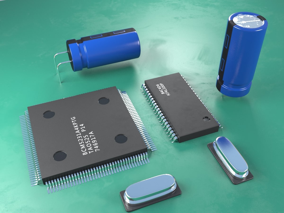 3D Circuit Chip 3D Model