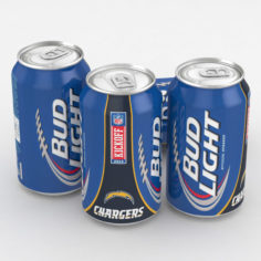 Beer Can Bud Light Football 2014 Chargers 12 fl oz 3D Model