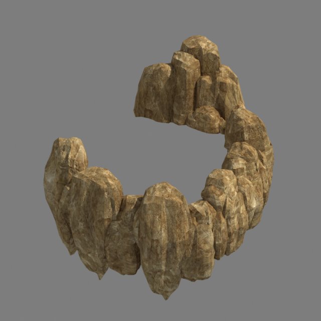 Square Hill Rock – Terrain 03 3D Model