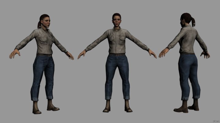 Colonist Female 2 3D Model