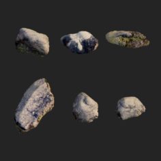 Nature stones 004 pack 3D Model