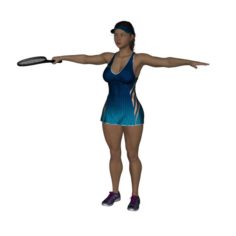Female Tennis Player 3D Model