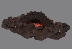Dragon are the main city – outside the city protruding ancient dragon body 02 3D Model
