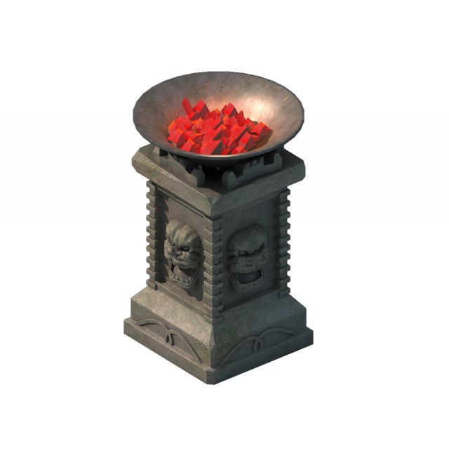 Army camp ancient battlefield – brazier 3D Model