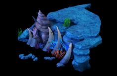 Cartoon Underwater City – Conch Cave 3D Model