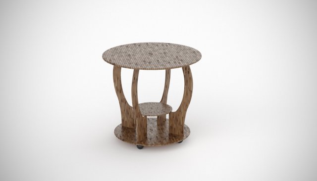 Wood table 3D Model
