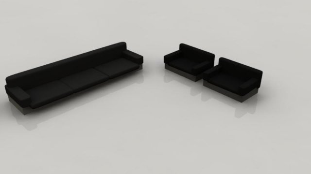 Cushion Sofa 3D Model