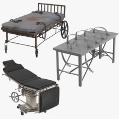 Asylum Bed and Operating Tables 3D model 3D Model