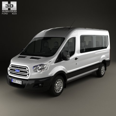 Ford Transit Minibus 2014 3D Model