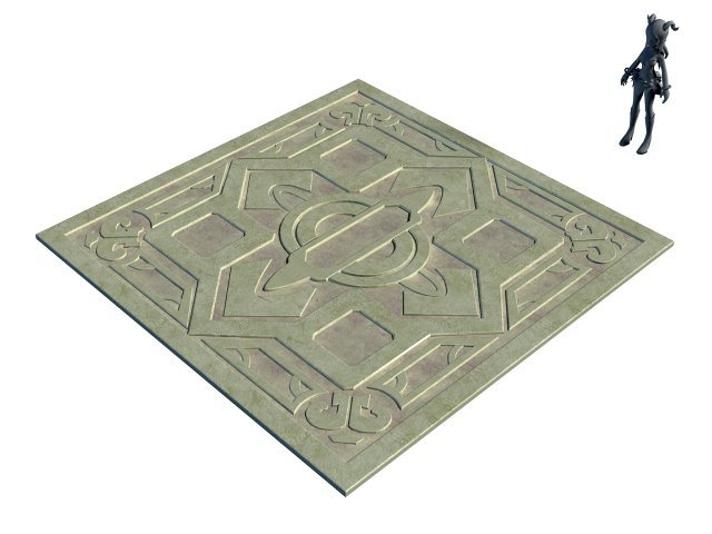 Ancient Capital Building – Floor Tile 06 3D Model