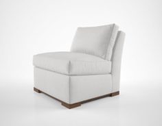Cameron St. Claire wood base slipper Chair 3D Model