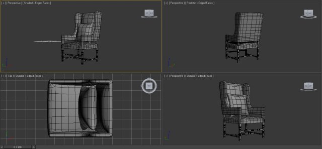 Classic armchair 3D Model