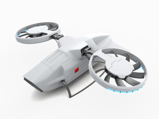Cargo Quadrocopter Dron Concept 03 3D Model