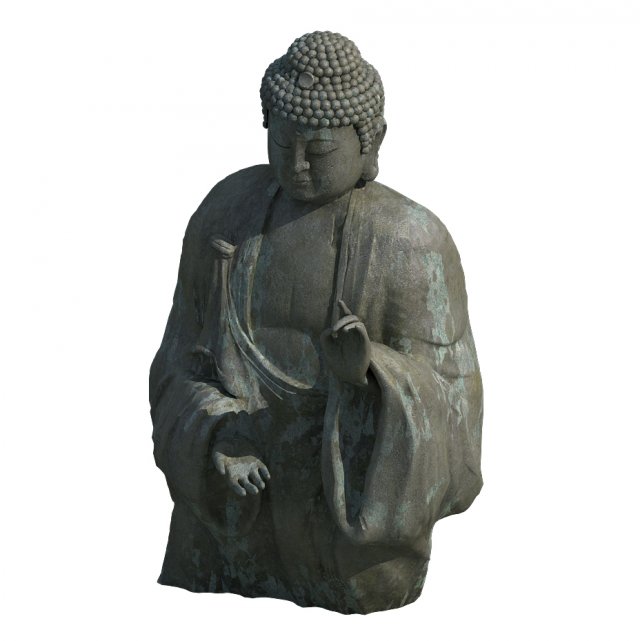 Large Stone Carving – Buddha 04 3D Model