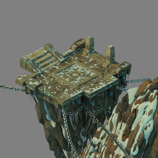 White camel mountain – mountain platform 3D Model