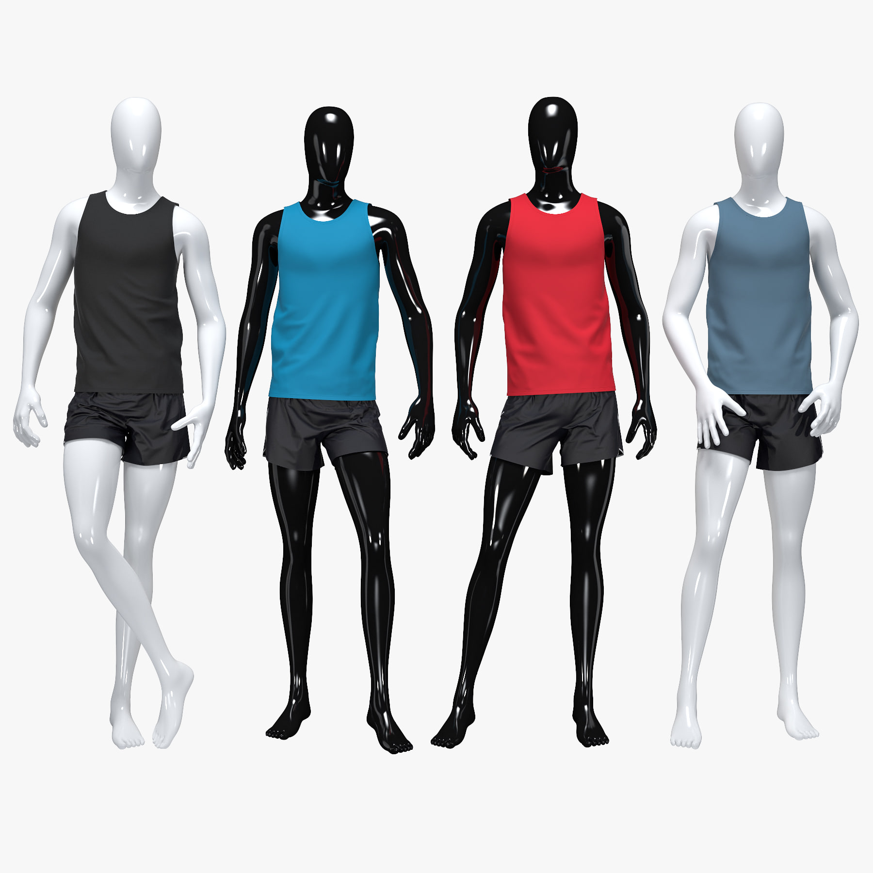 3D Male running suit model 3D Model