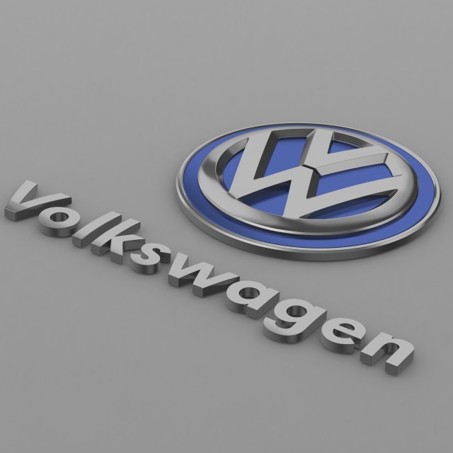 Volkswagen logo 2 3D Model