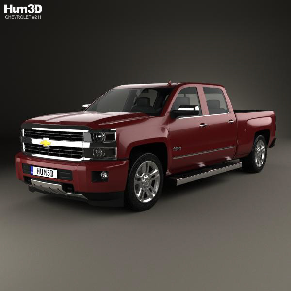 Chevrolet Silverado 2500HD Crew Cab Long Box High Country 2017 3D Model