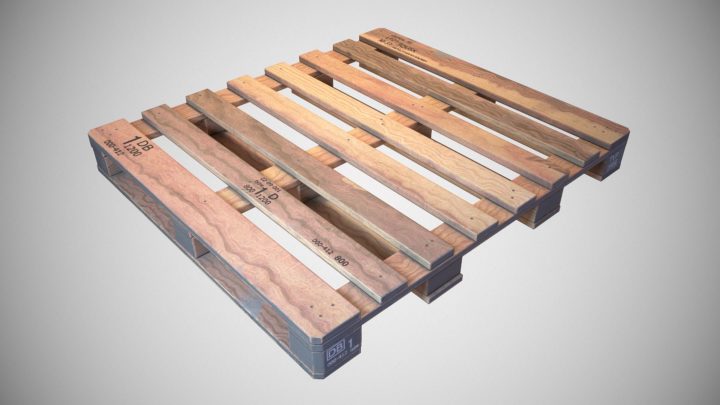 3D model Warehouse Wooden Pallet – Game ready prop 3D Model