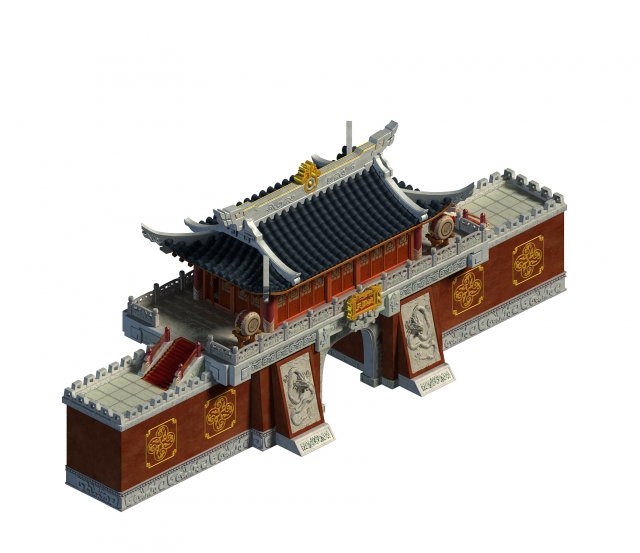 Ancient Capital Architecture – City Gate 3D Model