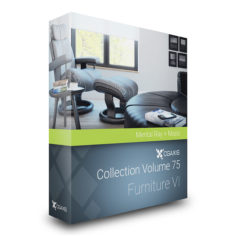 CGAxis Models Volume 75 Furniture VI MentalRay 3D Model
