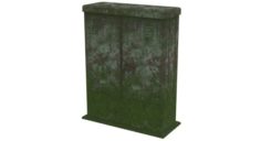 Electrical Enclosure 1 Moss Lowpoly 3D Model