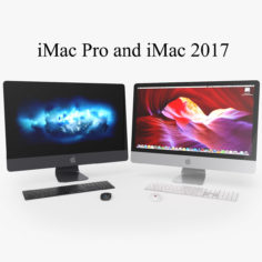 iMac and iMac Pro 27-inch 2017 set 3D Model