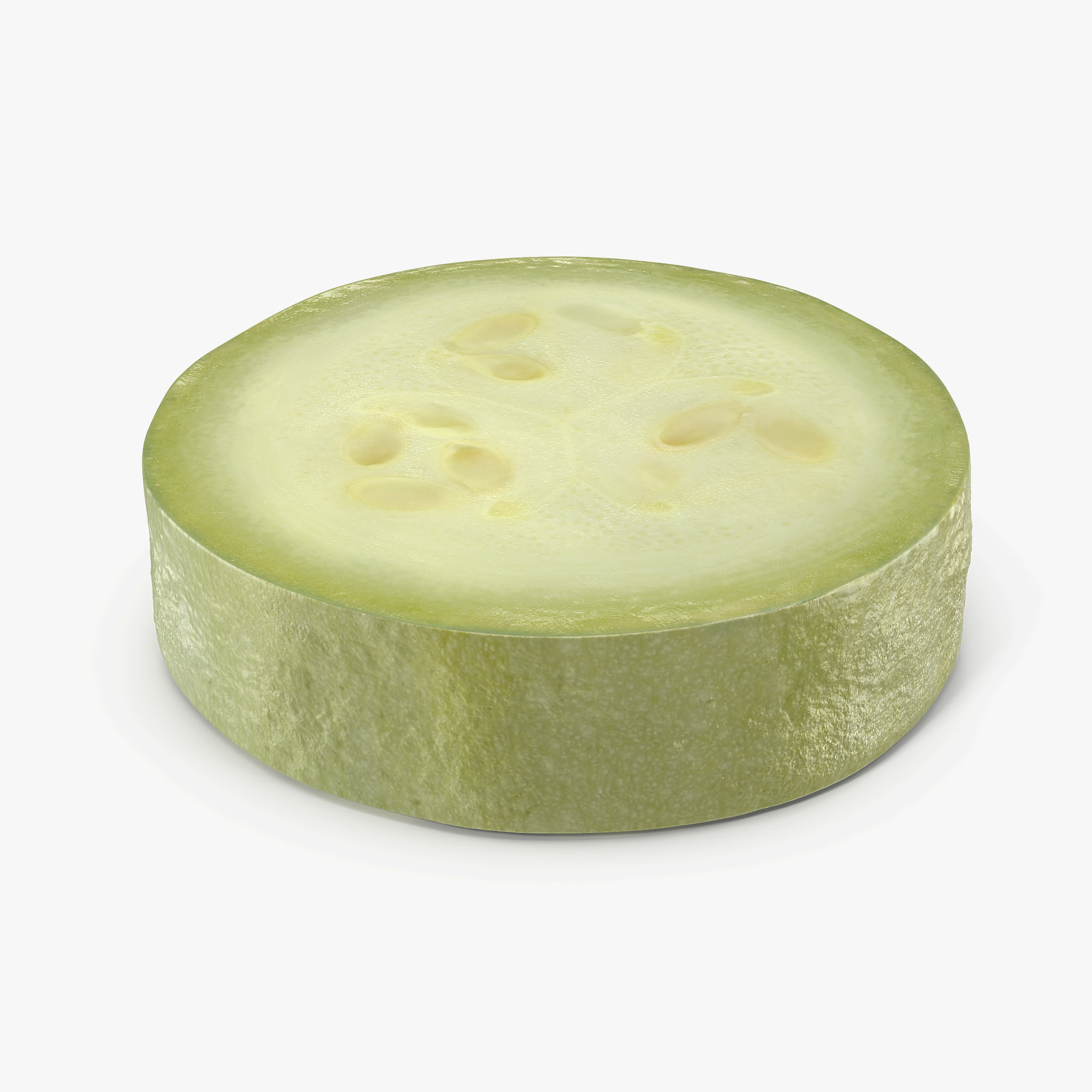 Summer Squash Gray Zucchini Section 3D Model