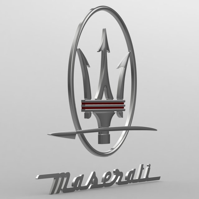 Maserati logo 2 3D Model