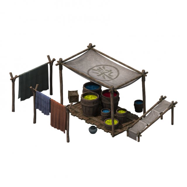 Ancient small cloth Square 3D Model