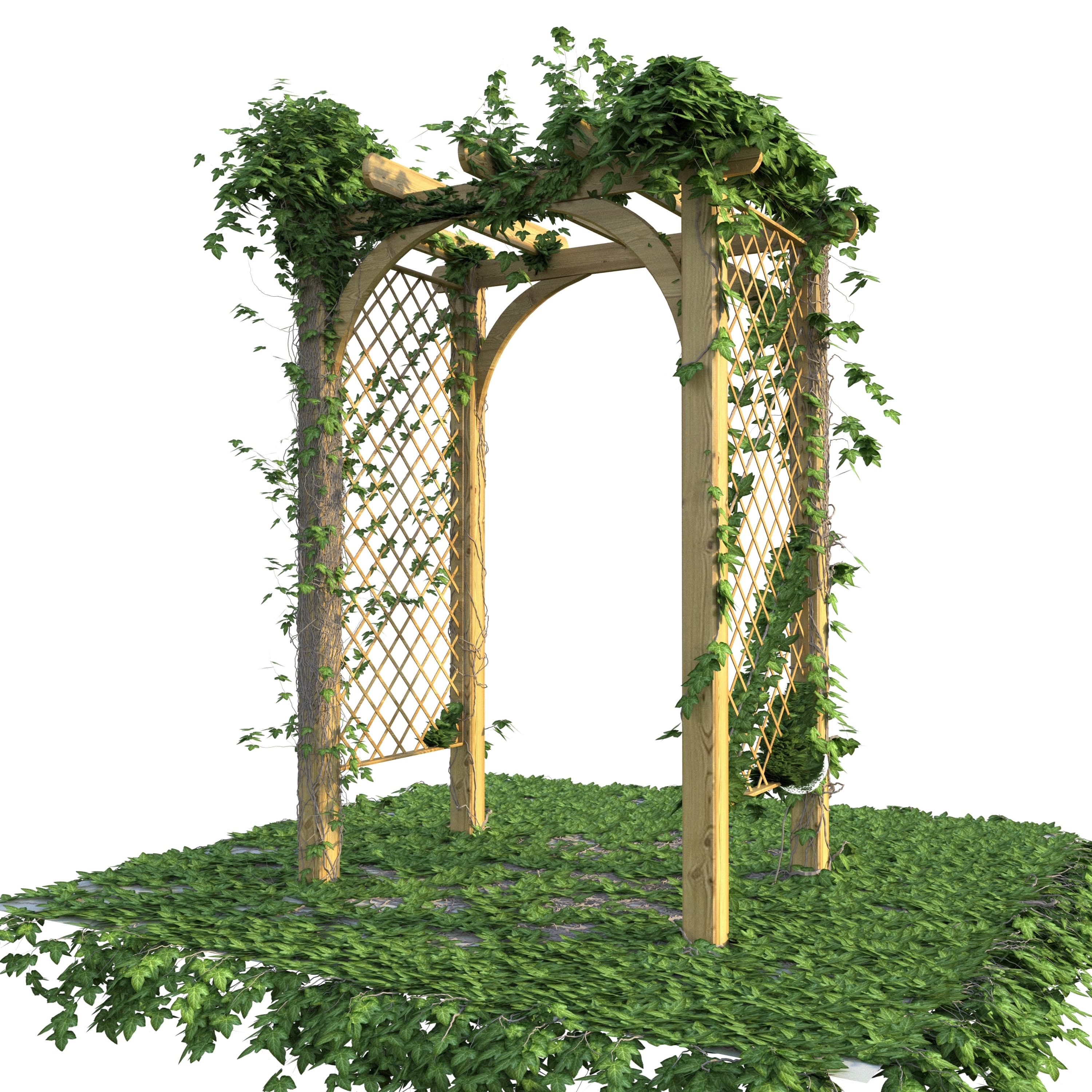 Pergola with Ivy 3D Model 3DHunt.co
