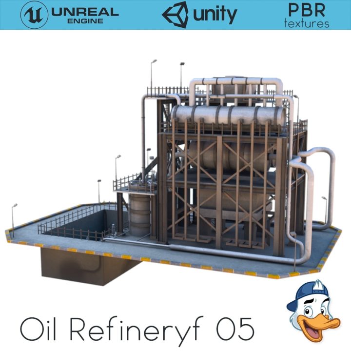Oil Refinery 05 3D Model
