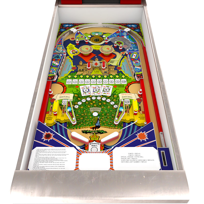 Low Poly Pinball:  House of Diamonds 3D Model