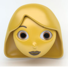 WOMAN emoji face 3D Model