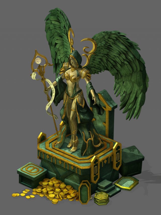 Dragon Lair – Statue of War Goddess 3D Model