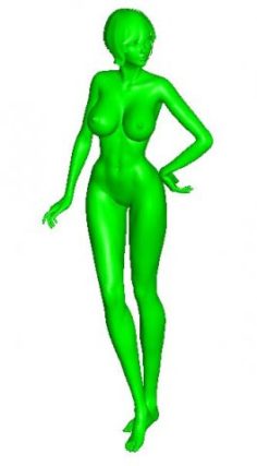 Nude beautiful girl 3D Model