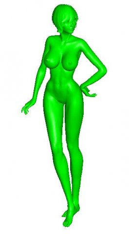 Nude beautiful girl 3D Model