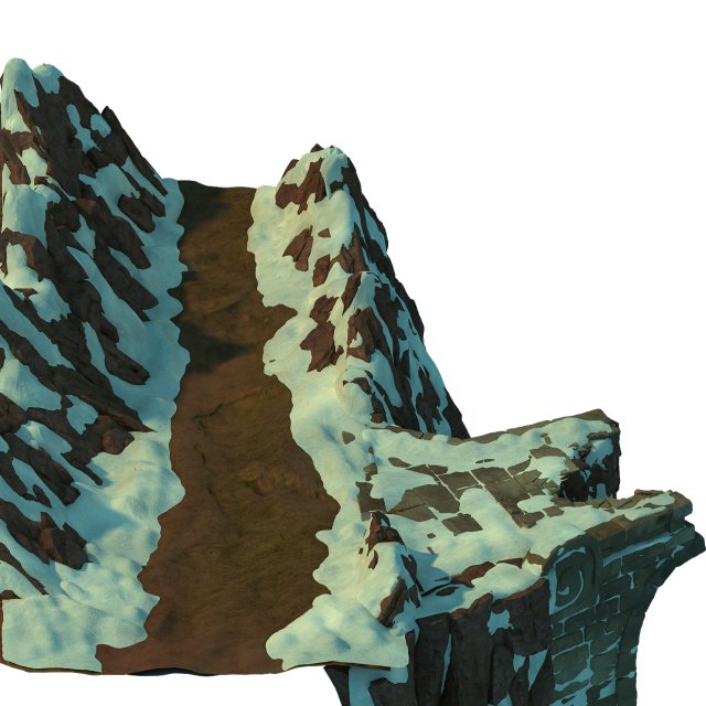 White camel mountain – mountain broken bridge 3D Model