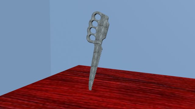 Brass Knife Free 3D Model