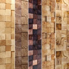 Wooden Mosaic Collection 3D Model