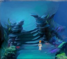 Cartoon Underwater City – Small Stone Arch 3D Model