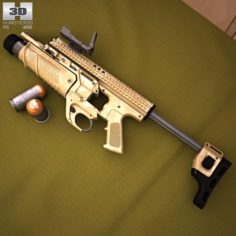 FN Scar MK13 EGLM 3D Model