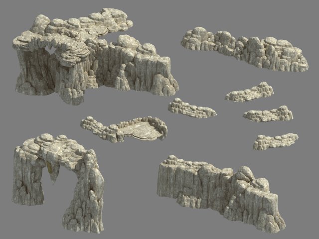 Huaguo Mountain – Mountain Hill Road 03 3D Model