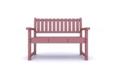 Garden Bench 3D Model