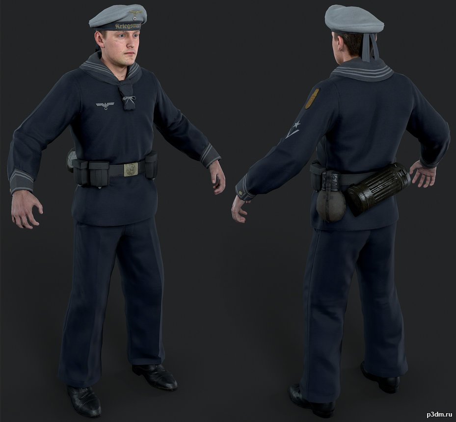 Kriegsmarine Sailor 3D Model